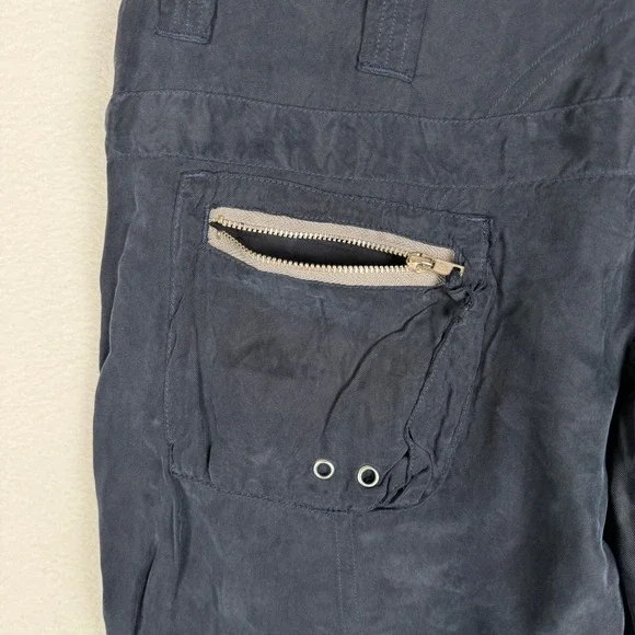 Johnny‎ Was Marika Cupro Pants Unisex 2 Cargo Utility Pockets Lightweight PG2160 - Picture 10 of 14